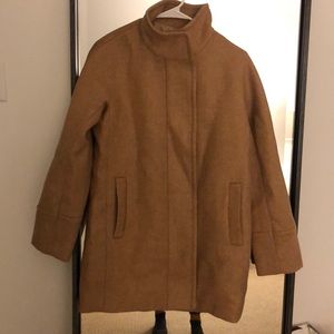 JCrew camel pea coat, size 2, BRAND NEW